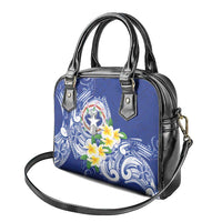 Northern Mariana Islands Shoulder Handbag Polynesian Pattern With Frangipani LT05 - Polynesian Pride