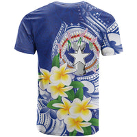 Northern Mariana Islands T Shirt Polynesian Pattern With Frangipani LT05 - Polynesian Pride