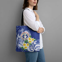 Northern Mariana Islands Tote Bag Polynesian Pattern With Frangipani LT05 - Polynesian Pride