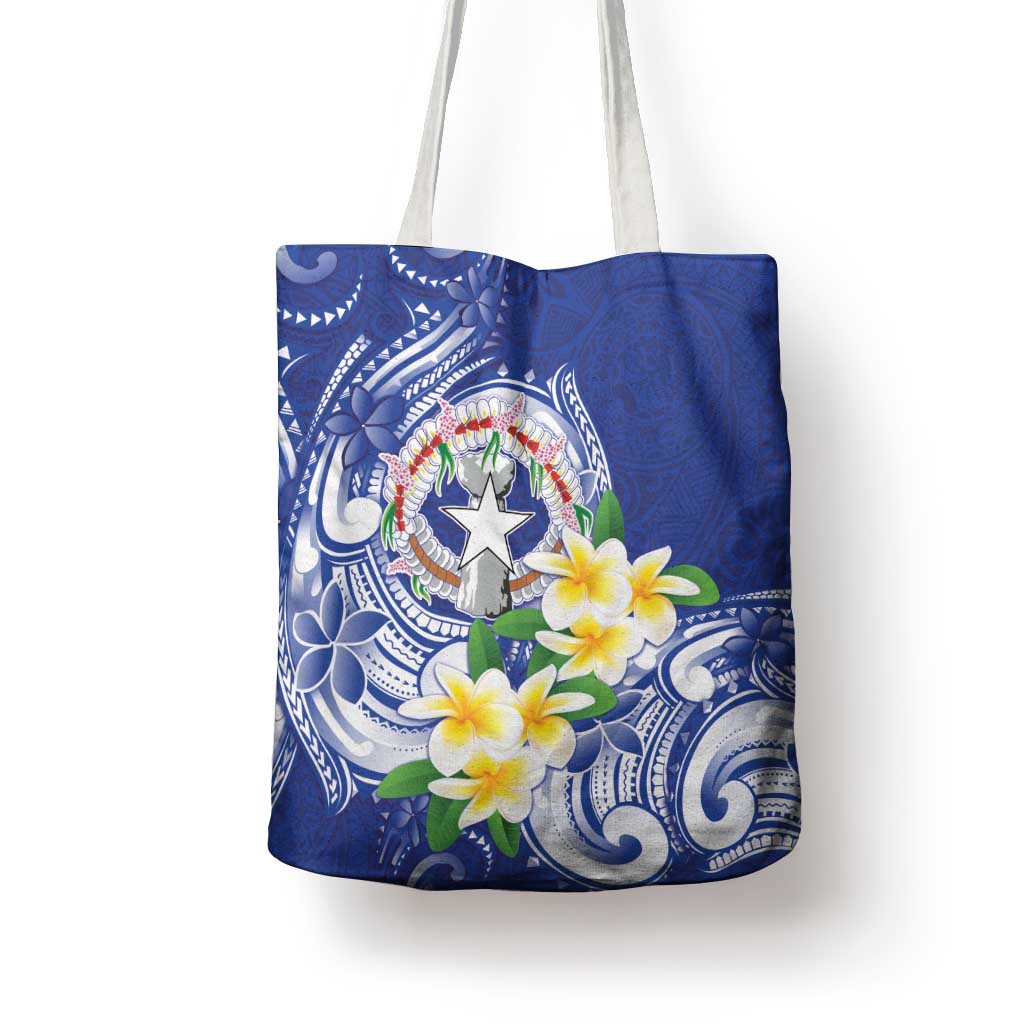 Northern Mariana Islands Tote Bag Polynesian Pattern With Frangipani LT05 - Polynesian Pride