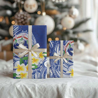 Northern Mariana Islands Wrapping Paper Polynesian Pattern With Frangipani LT05 - Polynesian Pride
