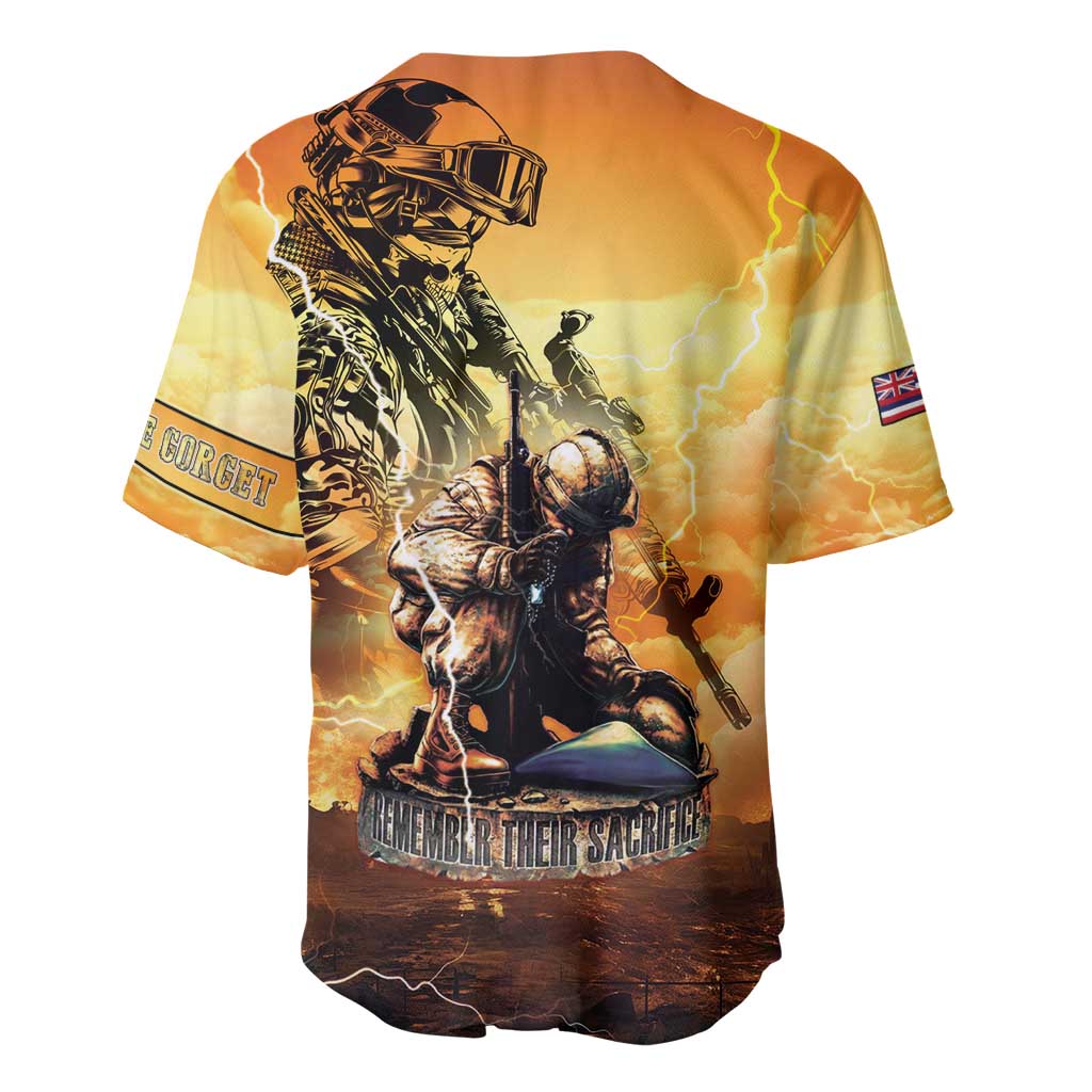 Hawaii Memorial Day Baseball Jersey Remember Their Sacrifice LT05 - Polynesian Pride