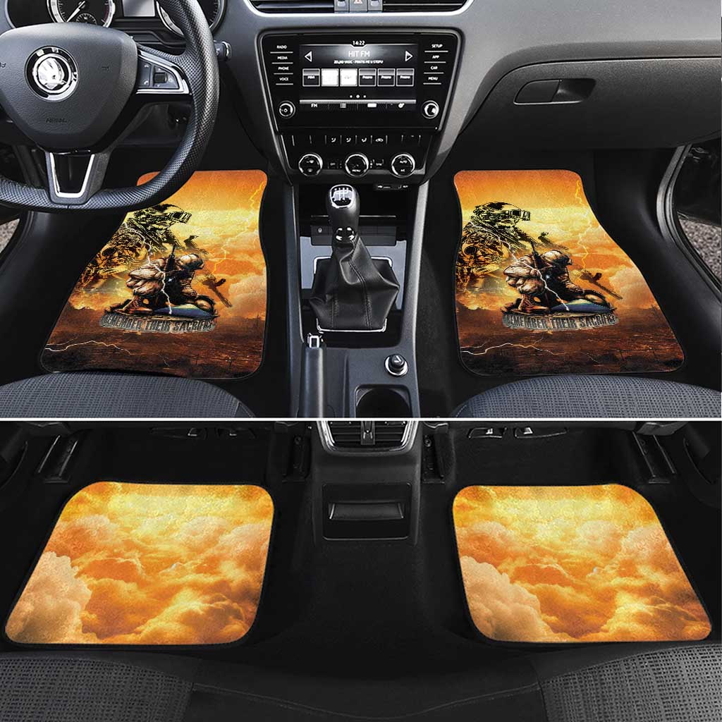 Hawaii Memorial Day Car Mats Remember Their Sacrifice LT05 Set 4pcs Yellow - Polynesian Pride