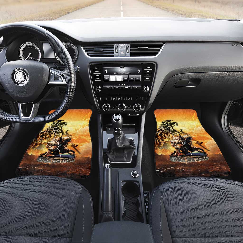 Hawaii Memorial Day Car Mats Remember Their Sacrifice LT05 Set 2pcs - Front Yellow - Polynesian Pride