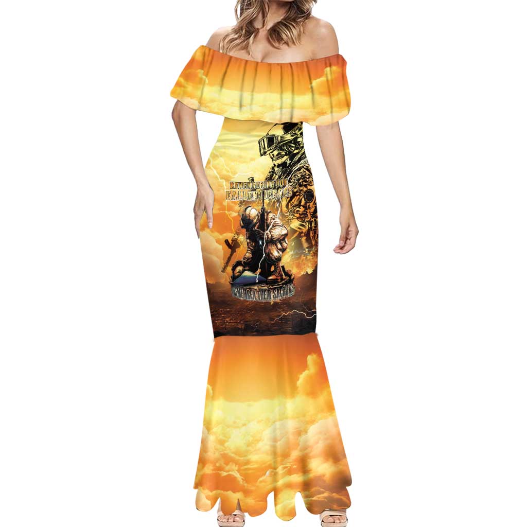 Hawaii Memorial Day Mermaid Dress Remember Their Sacrifice LT05 - Polynesian Pride
