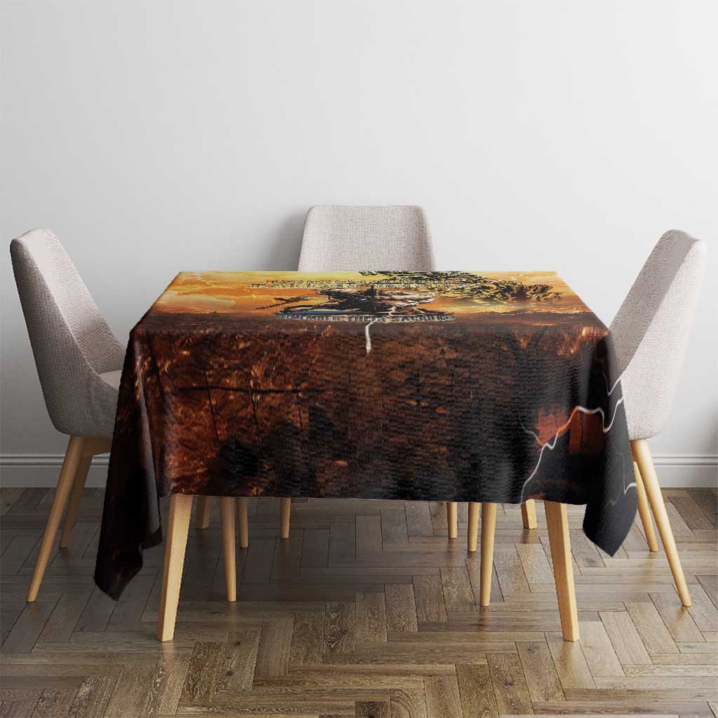 Hawaii Memorial Day Tablecloth Remember Their Sacrifice LT05 - Polynesian Pride