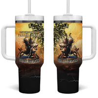 Hawaii Memorial Day Tumbler With Handle Remember Their Sacrifice LT05 One Size: 40 oz Yellow - Polynesian Pride