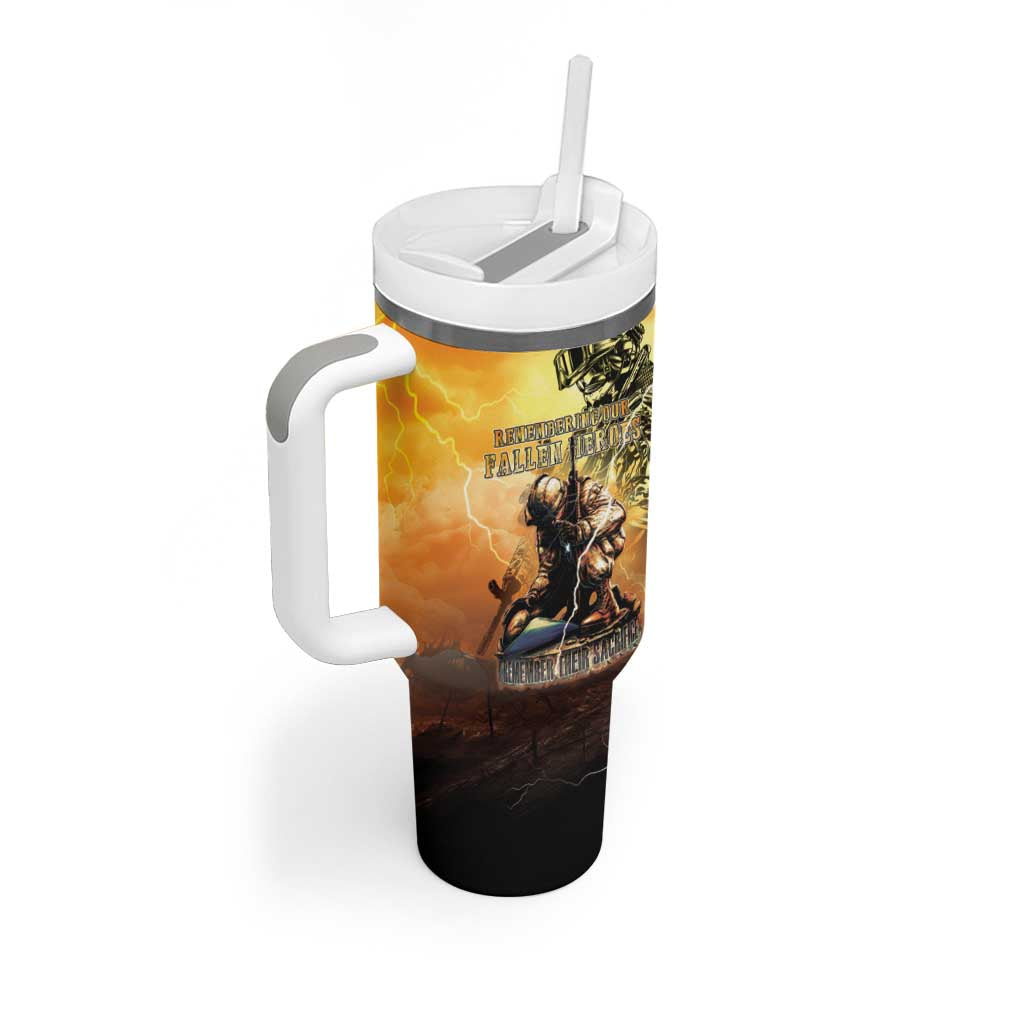Hawaii Memorial Day Tumbler With Handle Remember Their Sacrifice LT05 - Polynesian Pride