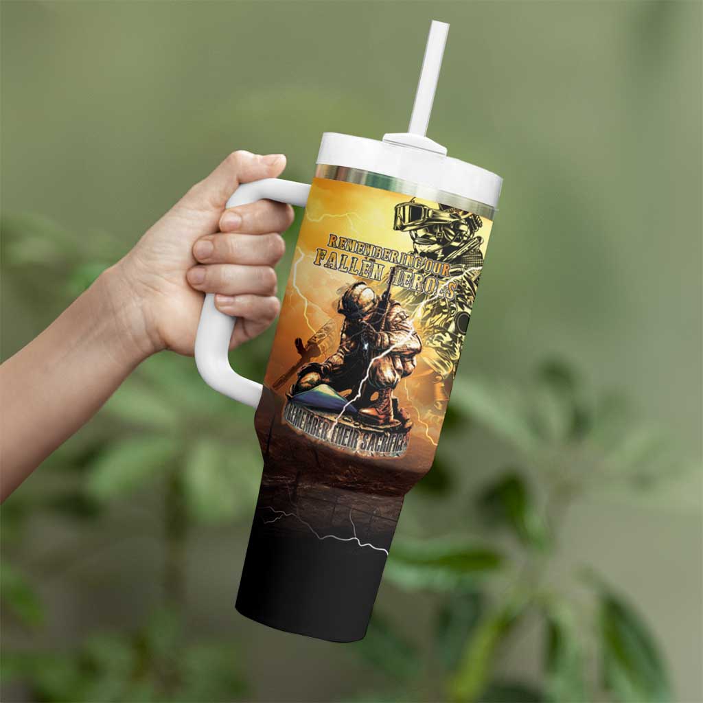 Hawaii Memorial Day Tumbler With Handle Remember Their Sacrifice LT05 - Polynesian Pride