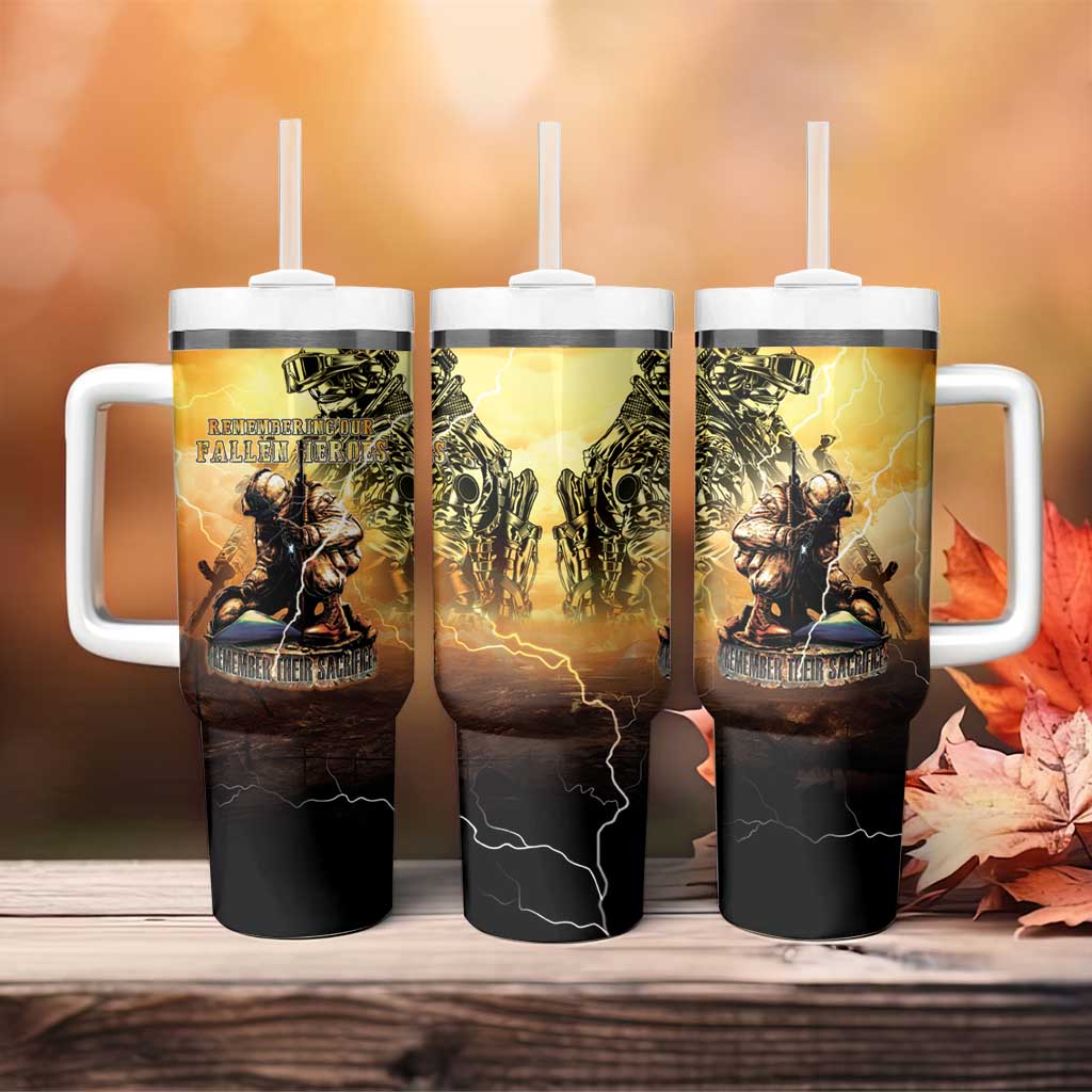 Hawaii Memorial Day Tumbler With Handle Remember Their Sacrifice LT05 - Polynesian Pride