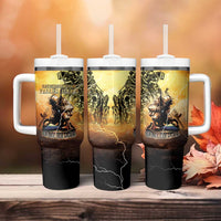 Hawaii Memorial Day Tumbler With Handle Remember Their Sacrifice LT05 - Polynesian Pride