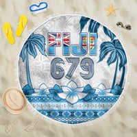 Fiji 679 Constitution Day Beach Blanket Fijian Tapa Pattern LT05 One Size 150cm Blue - Polynesian Pride
