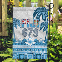 Fiji 679 Constitution Day Garden Flag Fijian Tapa Pattern LT05 Garden Flag Blue - Polynesian Pride