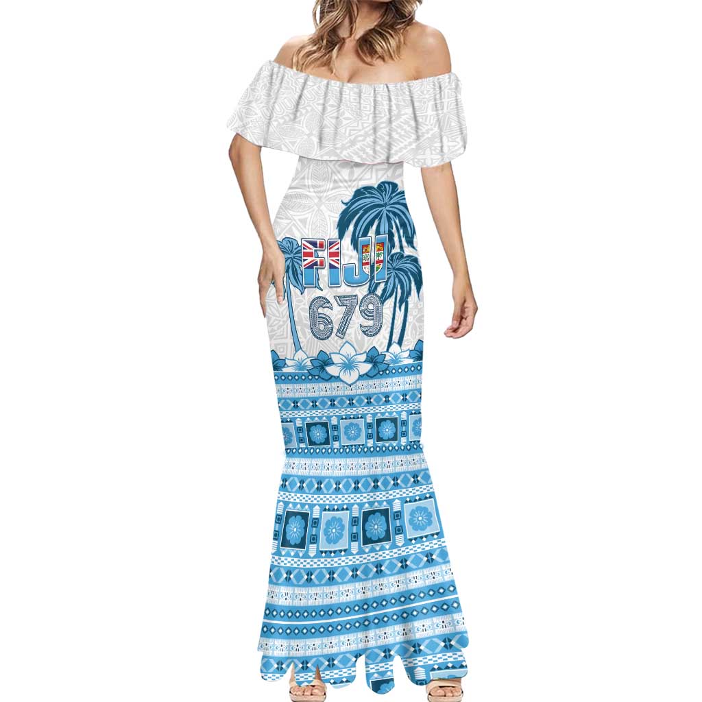 Fiji 679 Constitution Day Mermaid Dress Fijian Tapa Pattern LT05 - Polynesian Pride