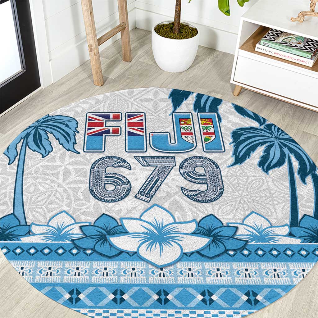 Fiji 679 Constitution Day Round Carpet Fijian Tapa Pattern