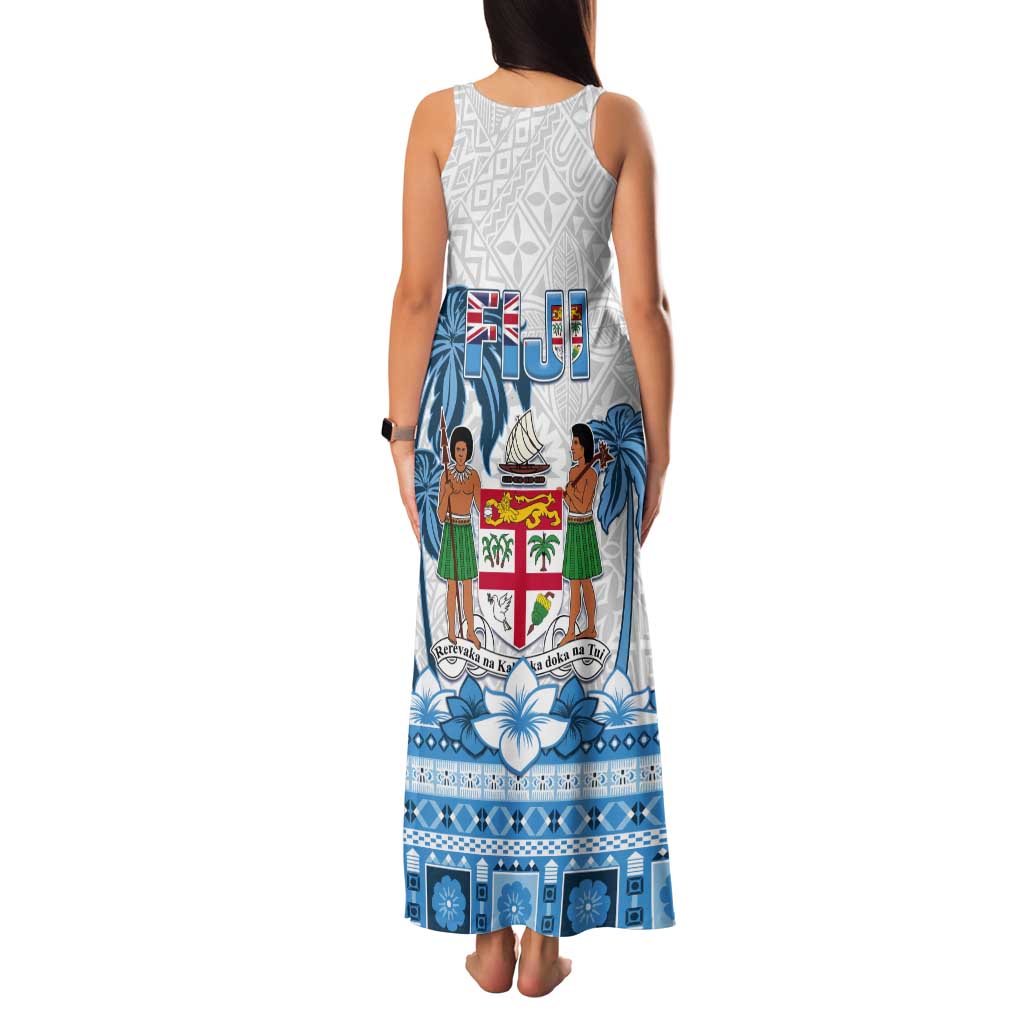 Fiji 679 Constitution Day Tank Maxi Dress Fijian Tapa Pattern LT05 - Polynesian Pride