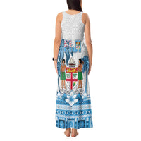 Fiji 679 Constitution Day Tank Maxi Dress Fijian Tapa Pattern LT05 - Polynesian Pride
