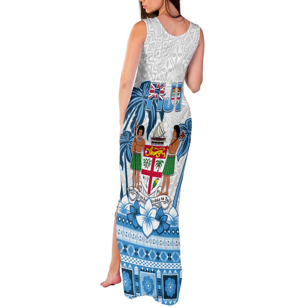 Fiji 679 Constitution Day Tank Maxi Dress Fijian Tapa Pattern LT05 - Polynesian Pride