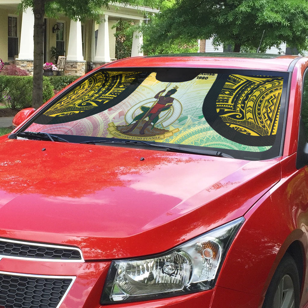 Vanuatu Independence Day Auto Sun Shade The Untouched Paradise LT05 - Polynesian Pride