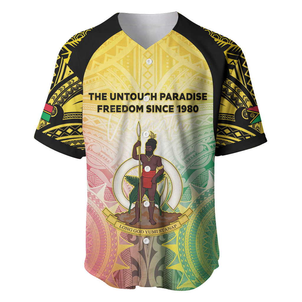 Vanuatu Independence Day Baseball Jersey The Untouched Paradise LT05 Colorful - Polynesian Pride