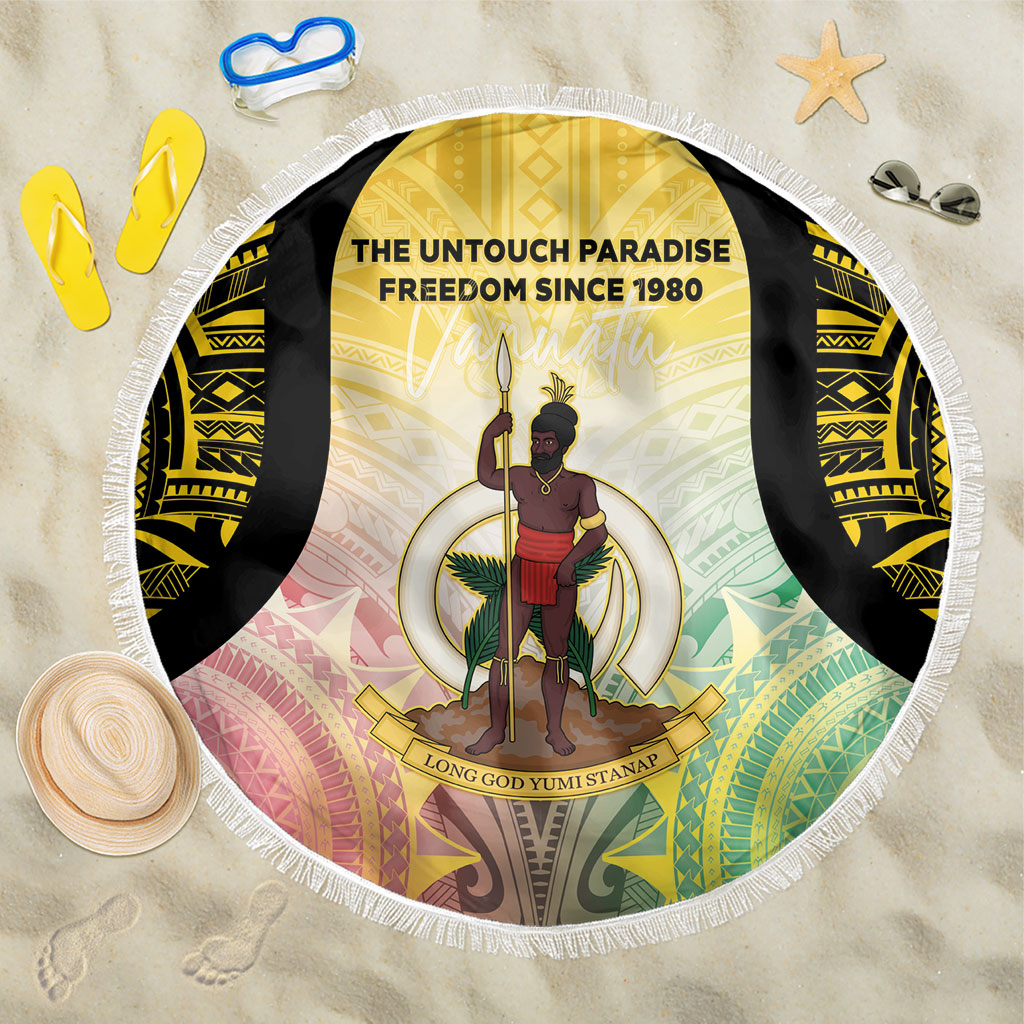 Vanuatu Independence Day Beach Blanket The Untouched Paradise LT05 One Size 150cm Colorful - Polynesian Pride