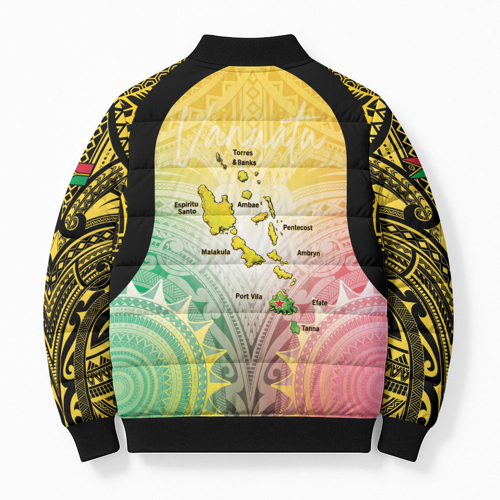 Vanuatu Independence Day Bomber Puffer Jacket The Untouched Paradise LT05 - Polynesian Pride