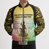 Vanuatu Independence Day Bomber Puffer Jacket The Untouched Paradise LT05 - Polynesian Pride