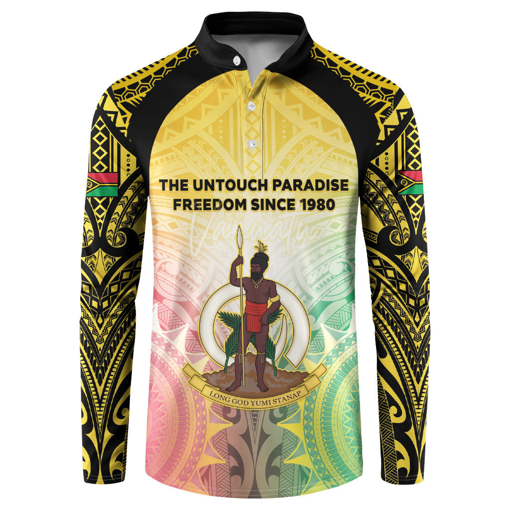 Vanuatu Independence Day Button Sweatshirt The Untouched Paradise LT05 Colorful - Polynesian Pride