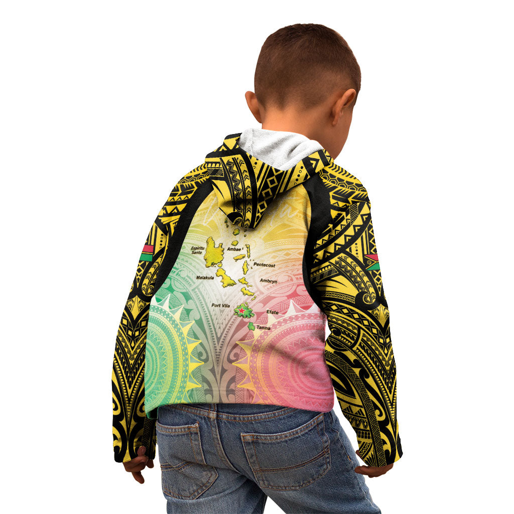 Vanuatu Independence Day Kid Hoodie The Untouched Paradise LT05 - Polynesian Pride