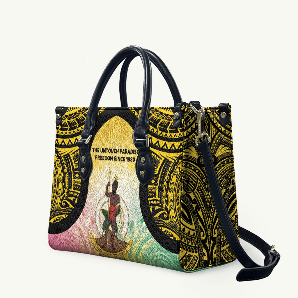Vanuatu Independence Day Leather Bag The Untouched Paradise LT05 Colorful - Polynesian Pride
