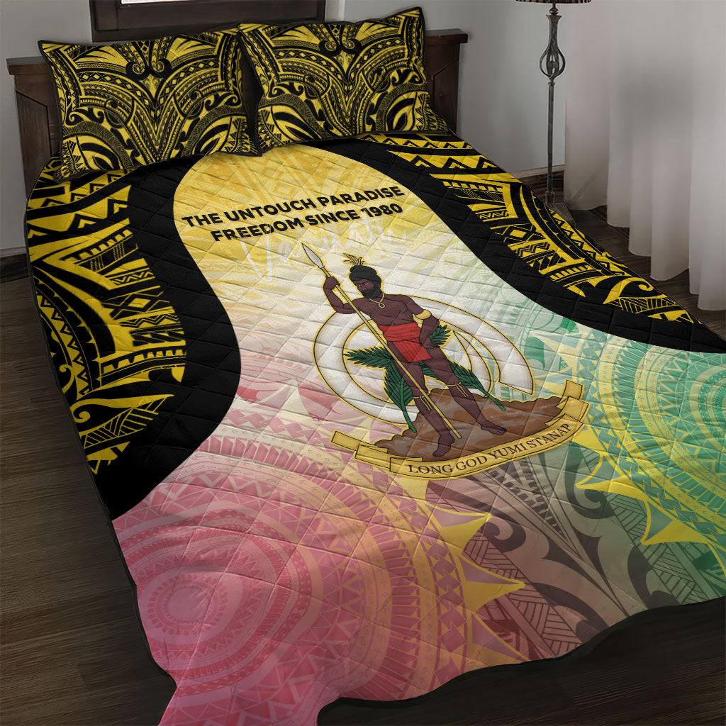 Vanuatu Independence Day Quilt Bed Set The Untouched Paradise LT05 Colorful - Polynesian Pride