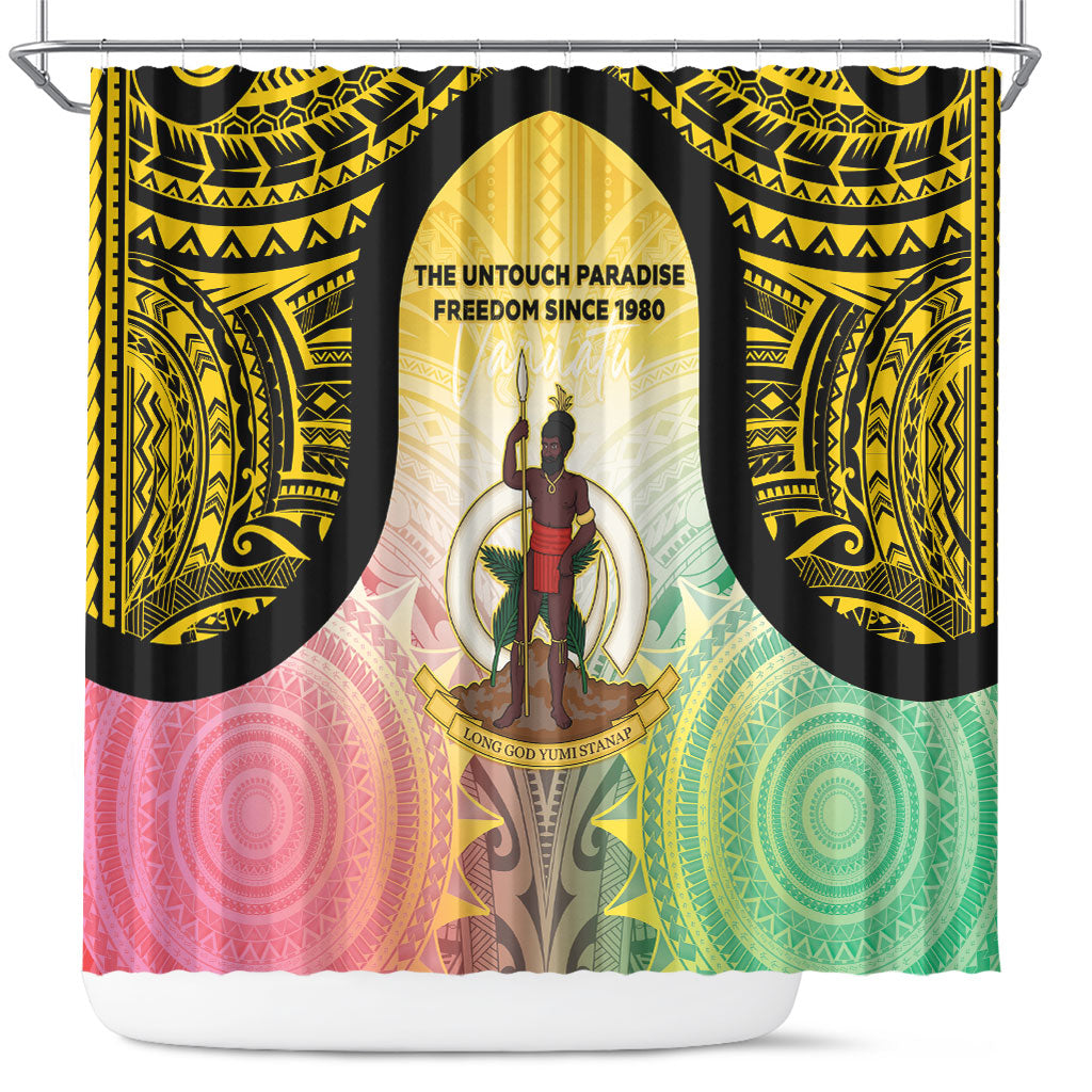 Vanuatu Independence Day Shower Curtain The Untouched Paradise LT05 Colorful - Polynesian Pride