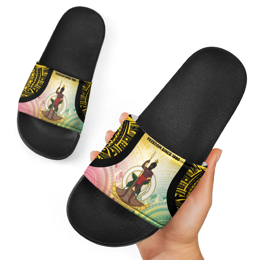 Vanuatu Independence Day Slide Sandals The Untouched Paradise LT05 - Polynesian Pride
