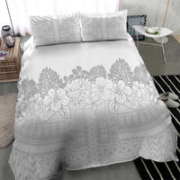Samoa Lotu Tamaiti Bedding Set White Sunday Polynesian Pattern With Tropical Flowers LT05 - Polynesian Pride