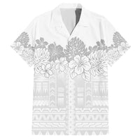 Samoa Lotu Tamaiti Hawaiian Shirt White Sunday Polynesian Pattern With Tropical Flowers LT05 White - Polynesian Pride