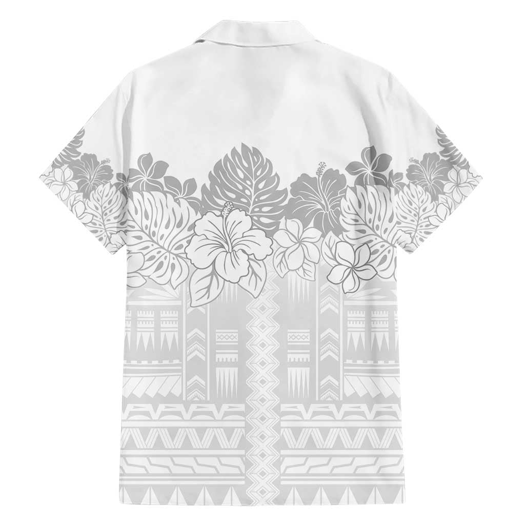 Samoa Lotu Tamaiti Hawaiian Shirt White Sunday Polynesian Pattern With Tropical Flowers LT05 - Polynesian Pride