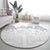 Samoa Lotu Tamaiti Round Carpet White Sunday Polynesian Pattern With Tropical Flowers