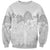 Samoa Lotu Tamaiti Sweatshirt White Sunday Polynesian Pattern With Tropical Flowers