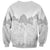 Samoa Lotu Tamaiti Sweatshirt White Sunday Polynesian Pattern With Tropical Flowers