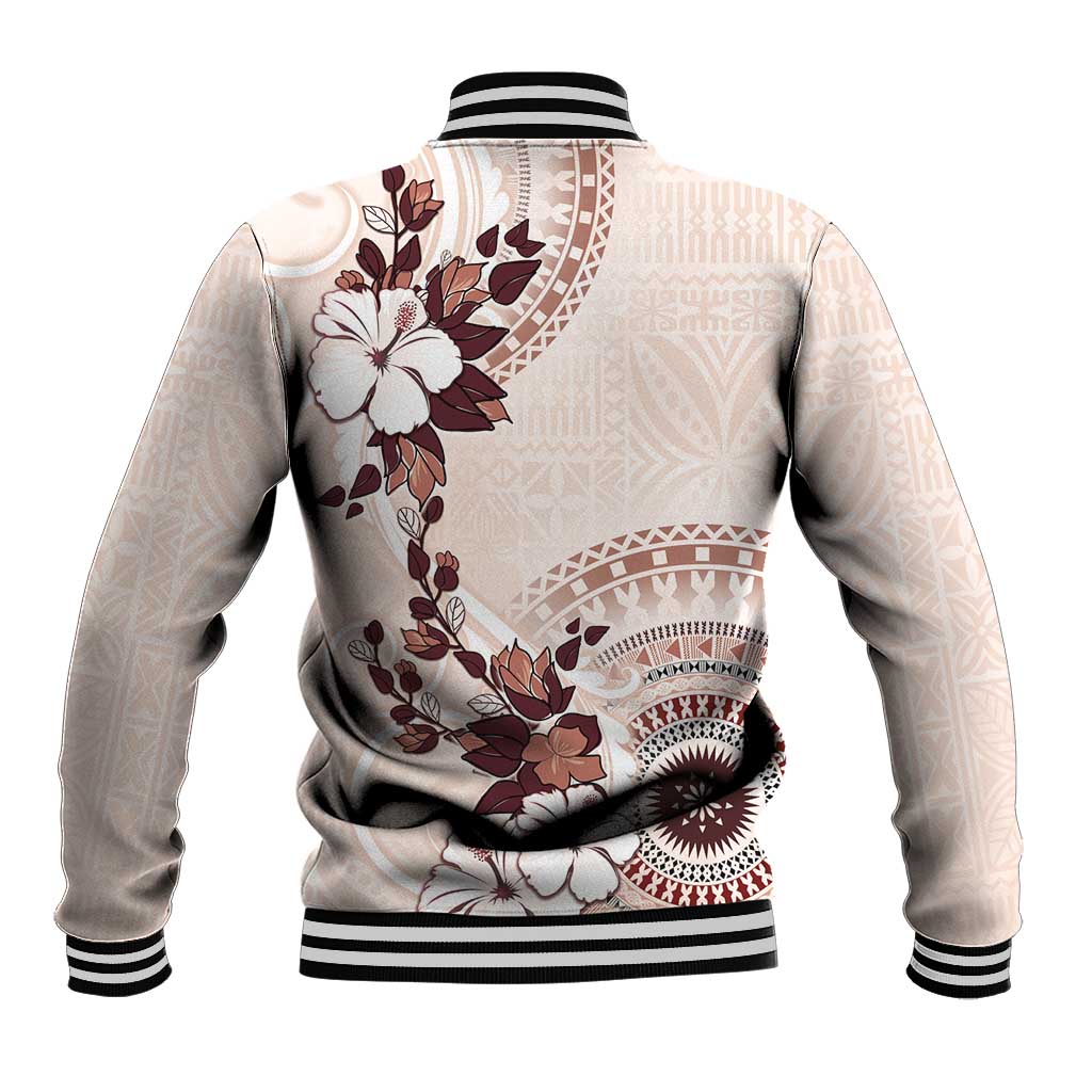 Bula Fiji Language Week Baseball Jacket Fijian Tapa Pattern With Tagimoucia Flower LT05 - Polynesian Pride