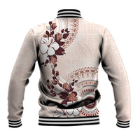 Bula Fiji Language Week Baseball Jacket Fijian Tapa Pattern With Tagimoucia Flower LT05 - Polynesian Pride