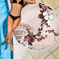 Bula Fiji Language Week Beach Blanket Fijian Tapa Pattern With Tagimoucia Flower LT05 - Polynesian Pride