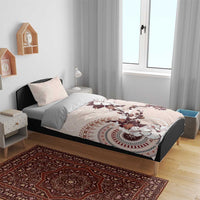 Bula Fiji Language Week Bedding Set Fijian Tapa Pattern With Tagimoucia Flower LT05 - Polynesian Pride