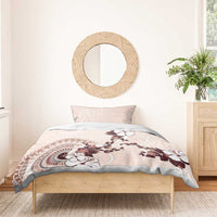 Bula Fiji Language Week Bedding Set Fijian Tapa Pattern With Tagimoucia Flower LT05 - Polynesian Pride