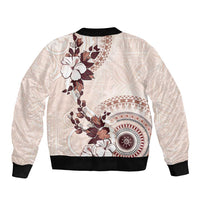 Bula Fiji Language Week Bomber Jacket Fijian Tapa Pattern With Tagimoucia Flower LT05 - Polynesian Pride