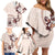 Bula Fiji Language Week Family Matching Off Shoulder Short Dress and Hawaiian Shirt Fijian Tapa Pattern With Tagimoucia Flower