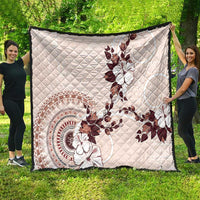 Bula Fiji Language Week Quilt Fijian Tapa Pattern With Tagimoucia Flower LT05 - Polynesian Pride