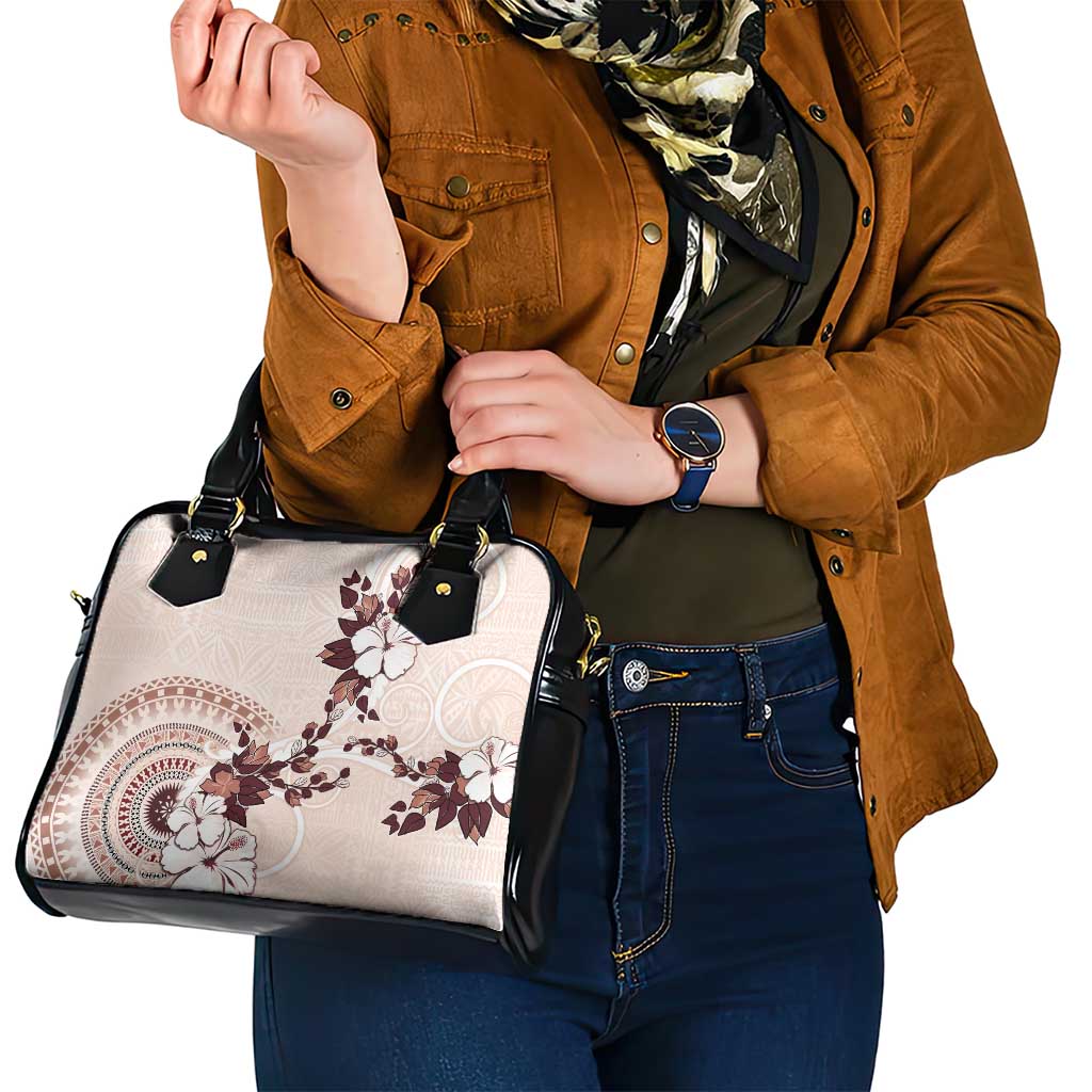 Bula Fiji Language Week Shoulder Handbag Fijian Tapa Pattern With Tagimoucia Flower LT05 - Polynesian Pride