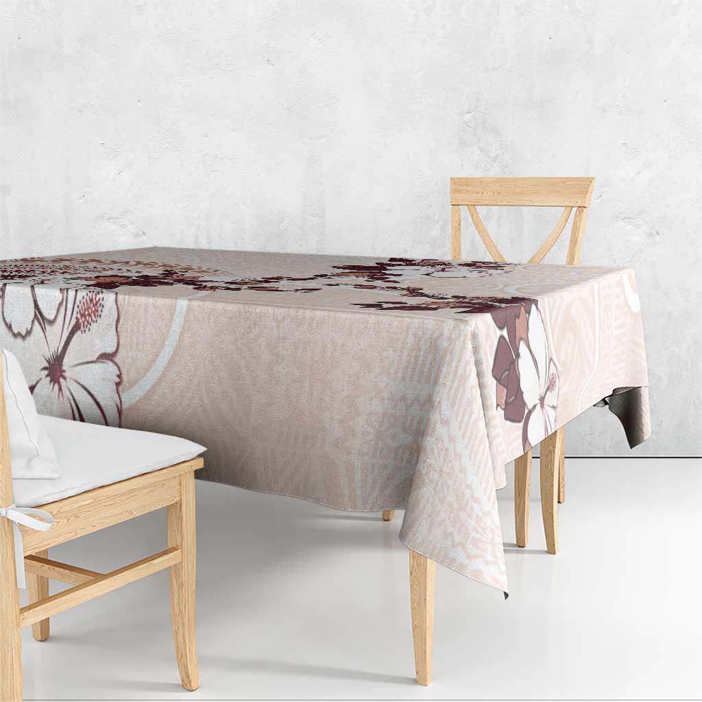 Bula Fiji Language Week Tablecloth Fijian Tapa Pattern With Tagimoucia Flower LT05 - Polynesian Pride