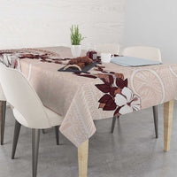 Bula Fiji Language Week Tablecloth Fijian Tapa Pattern With Tagimoucia Flower LT05 - Polynesian Pride